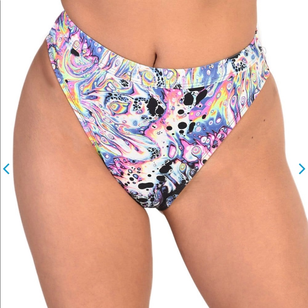 Iheartraves liquid Tripp high cut booty shorts